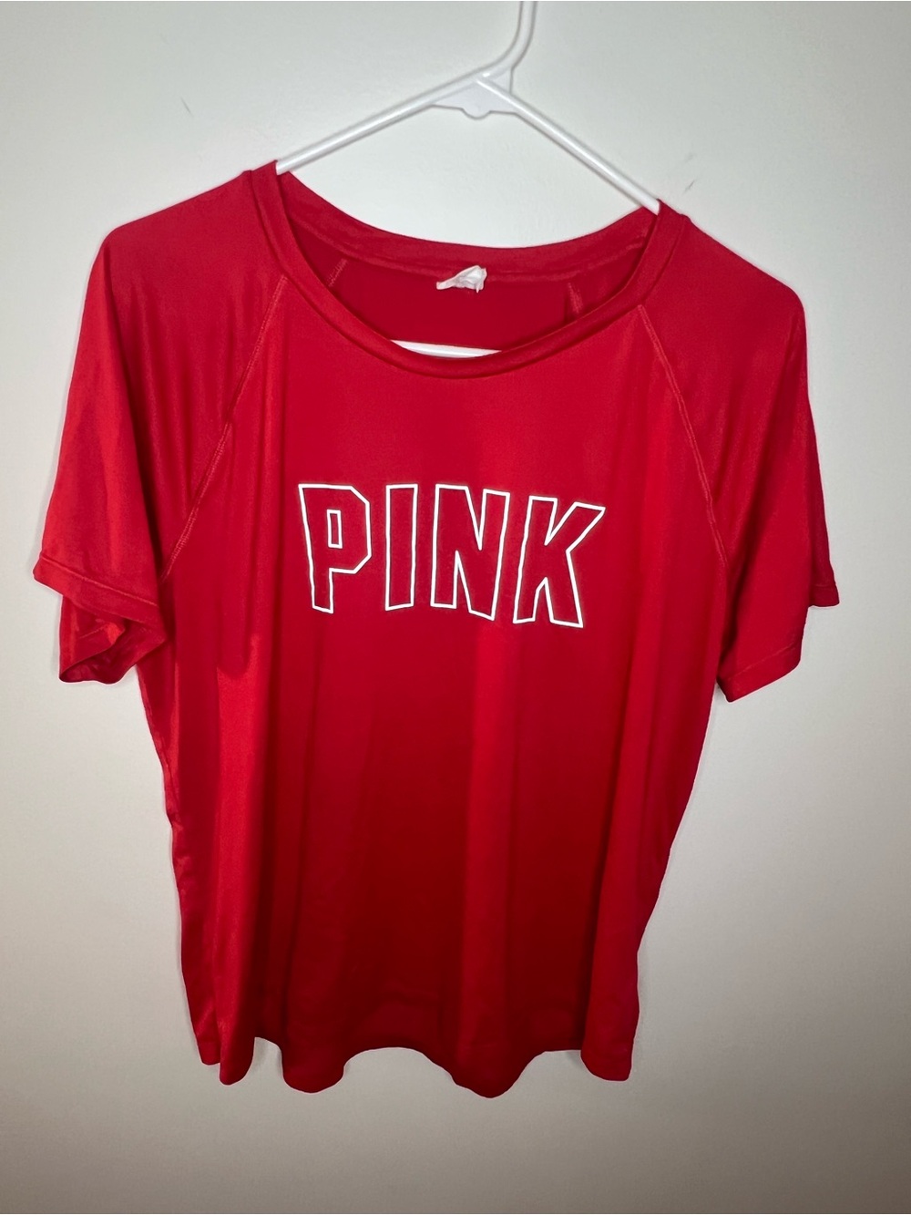 PINK Red Logo Tee